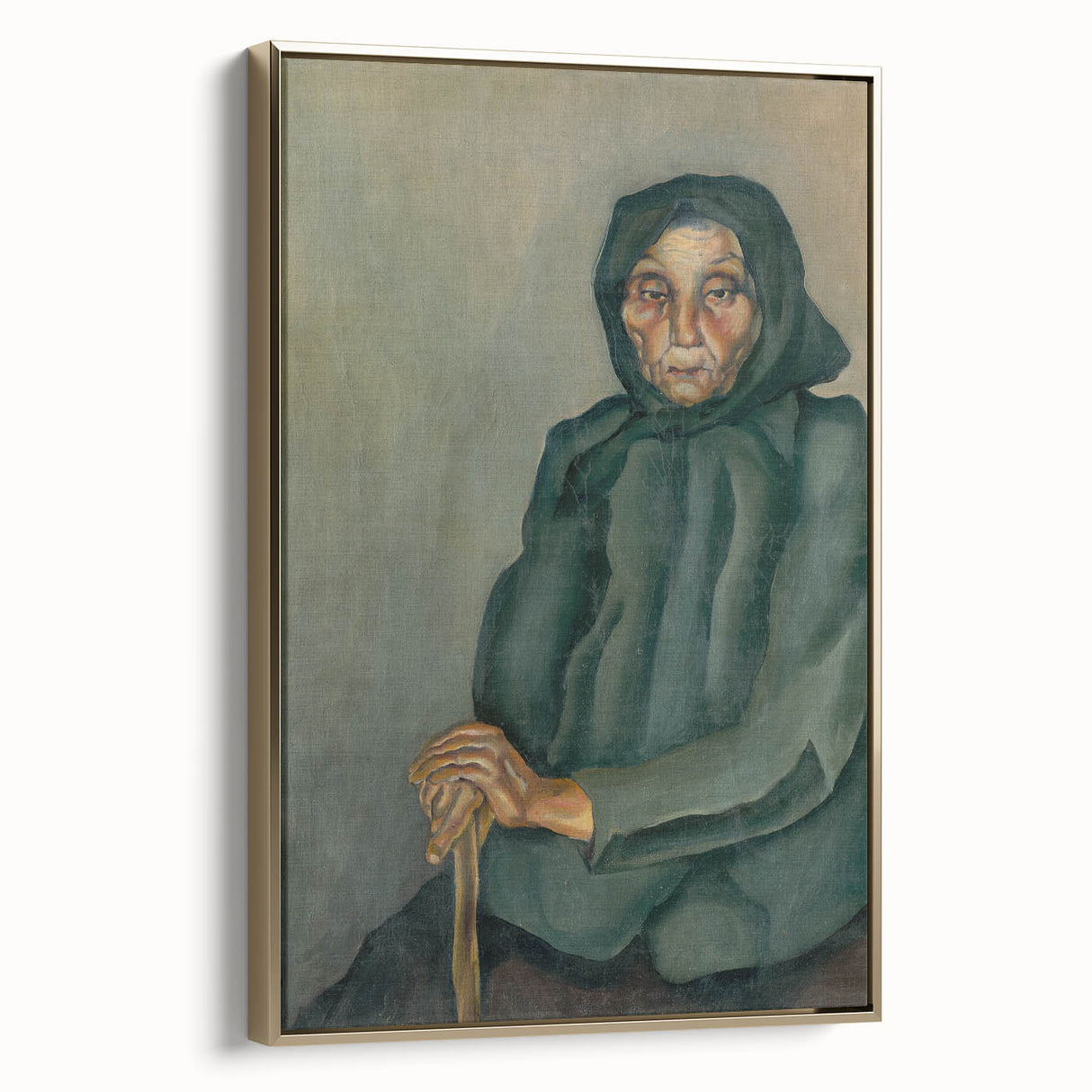 Modern Wall Art - Old Age by Konštantín Bauer in Subdued Greens