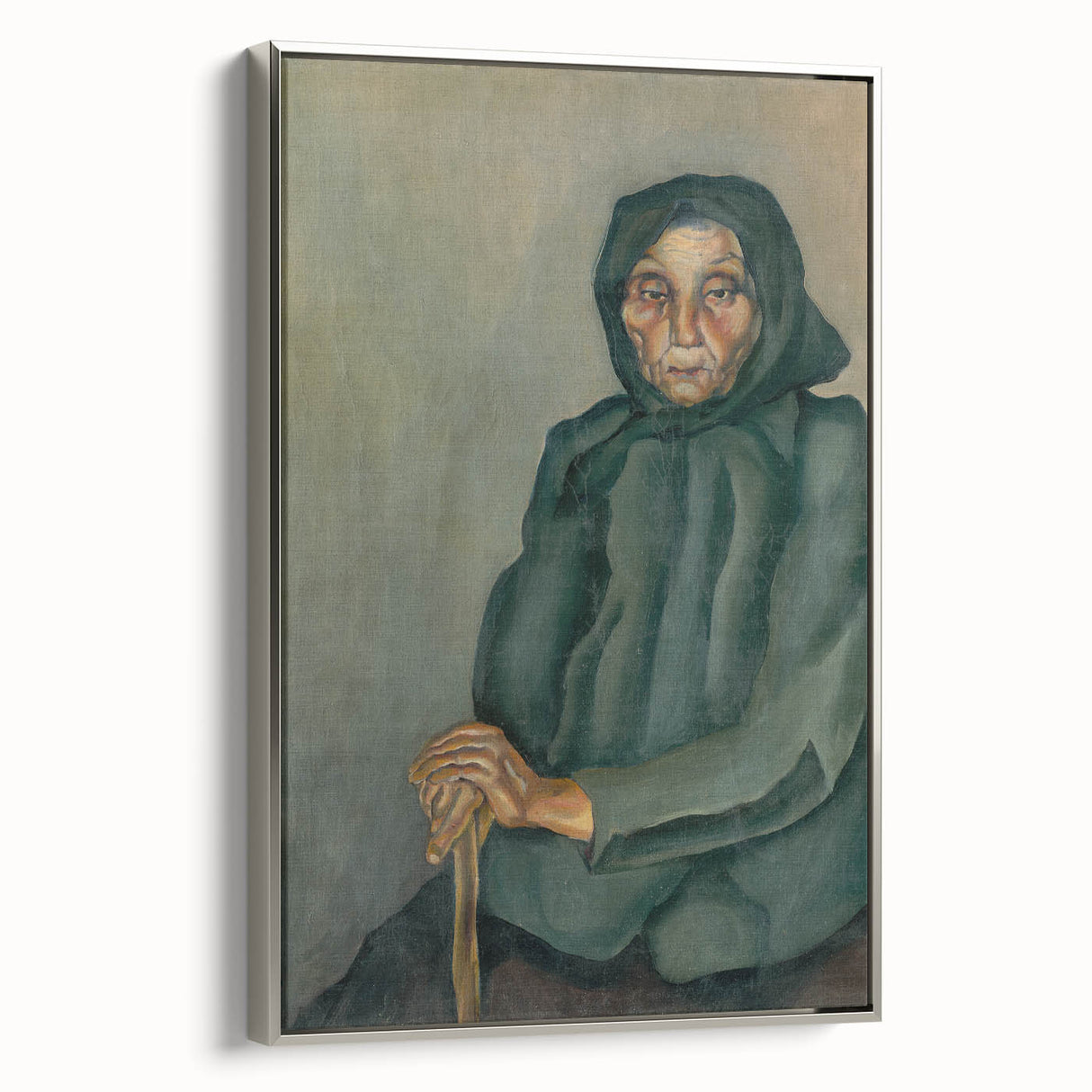 Modern Wall Art - Old Age by Konštantín Bauer in Subdued Greens