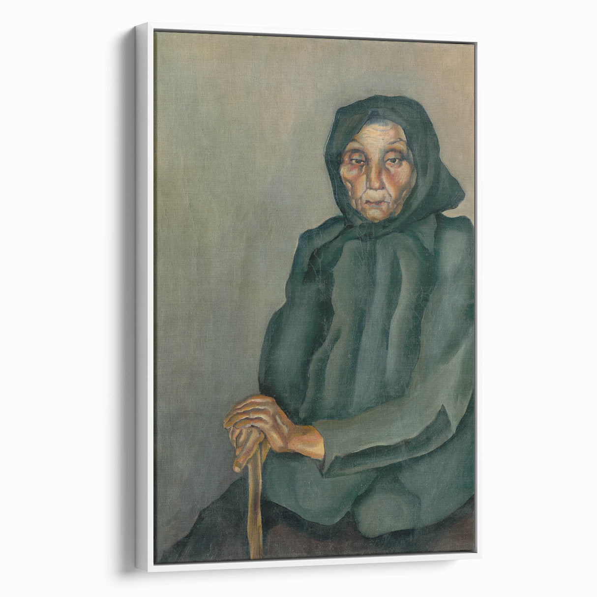 Modern Wall Art - Old Age by Konštantín Bauer in Subdued Greens