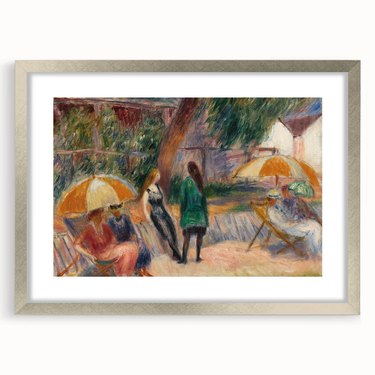 Beach with Figures, Bellport - Impressionist Art by William Glackens