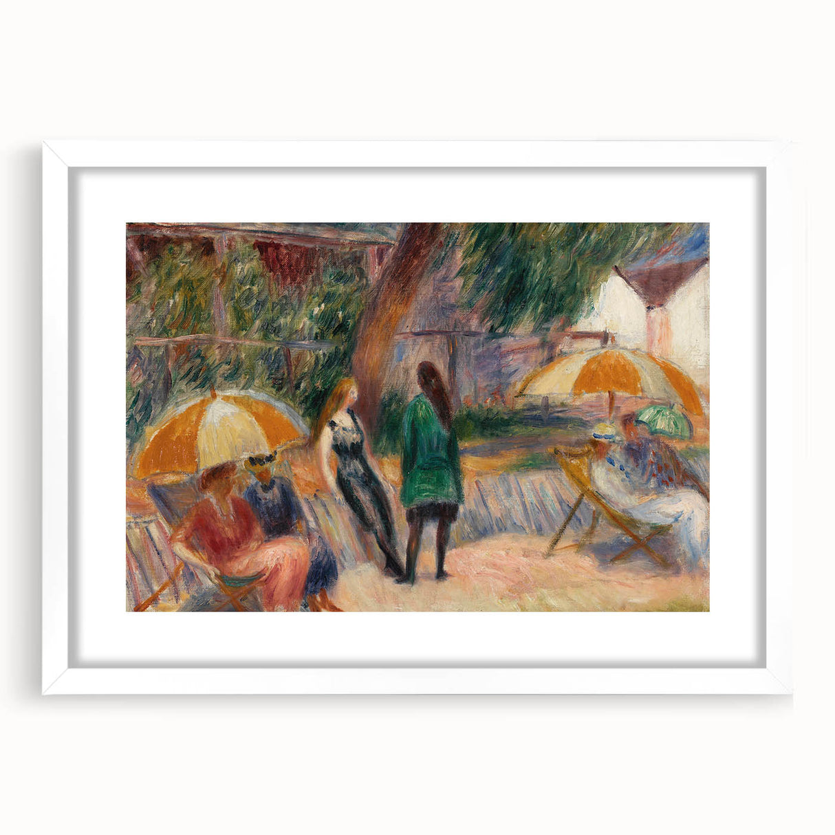 Beach with Figures, Bellport - Impressionist Art by William Glackens