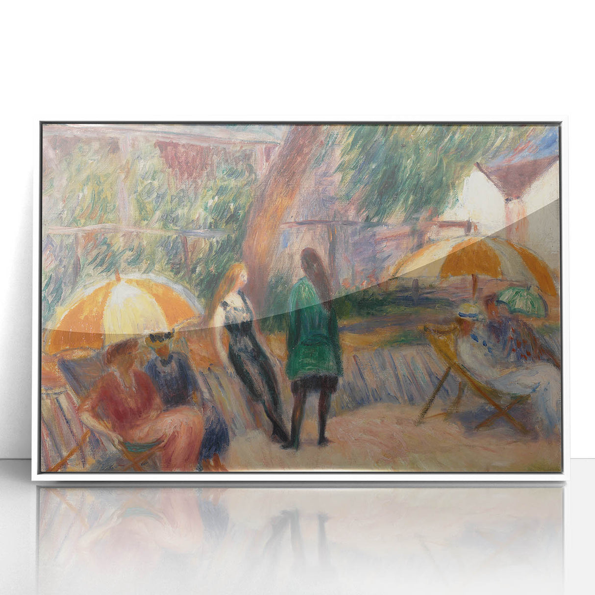 Beach with Figures, Bellport - Impressionist Art by William Glackens