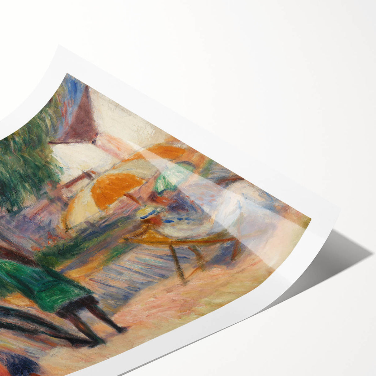 Beach with Figures, Bellport - Impressionist Art by William Glackens