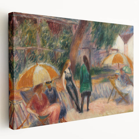 Beach with Figures, Bellport - Impressionist Art by William Glackens