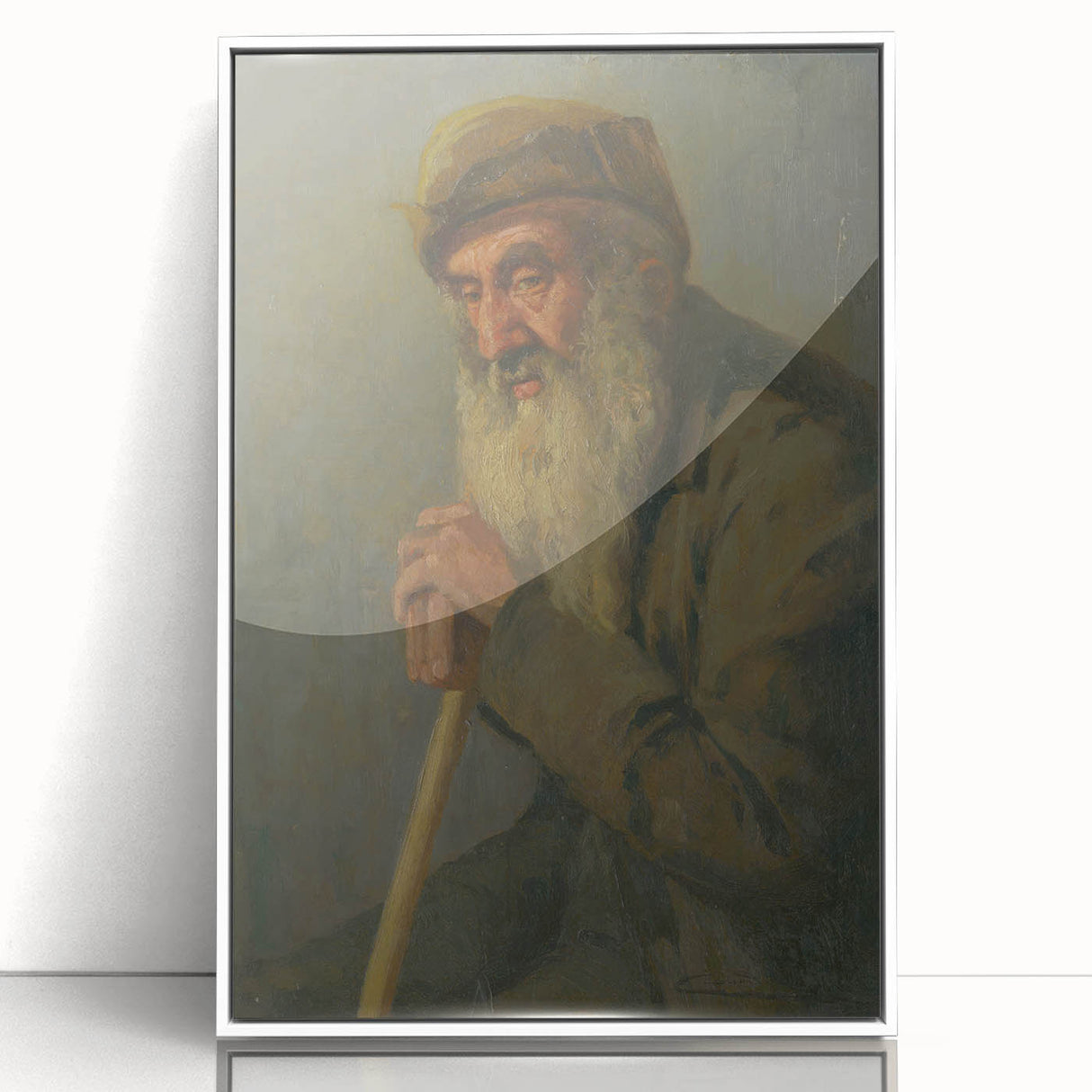 Modern Wall Art - Study of a Seated Old Man by Lajos Csordák