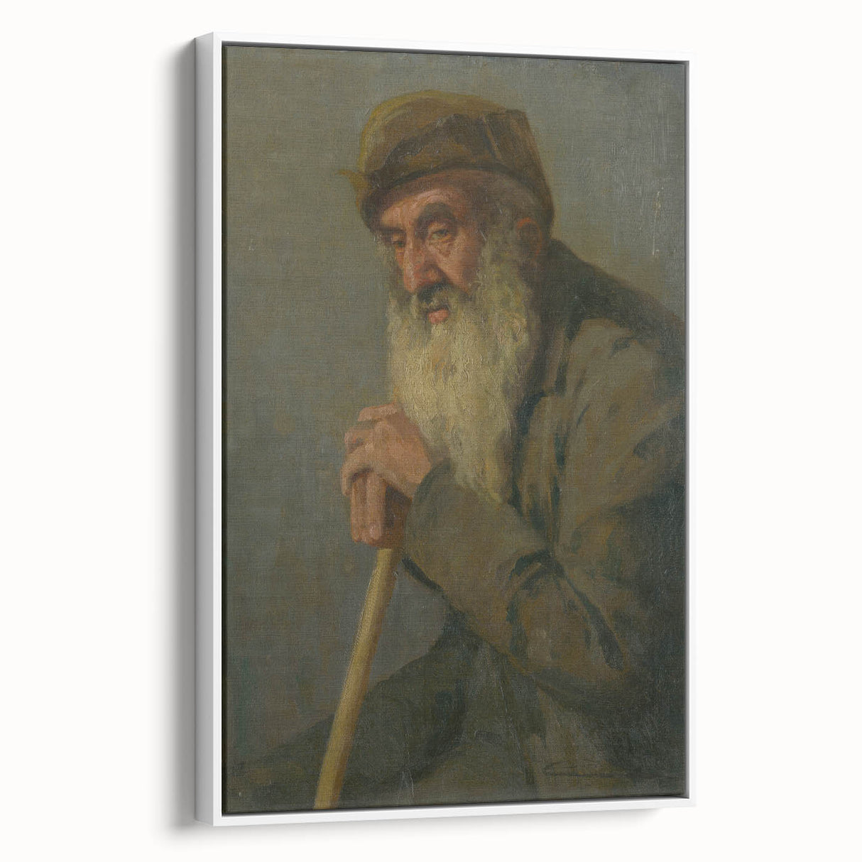 Modern Wall Art - Study of a Seated Old Man by Lajos Csordák