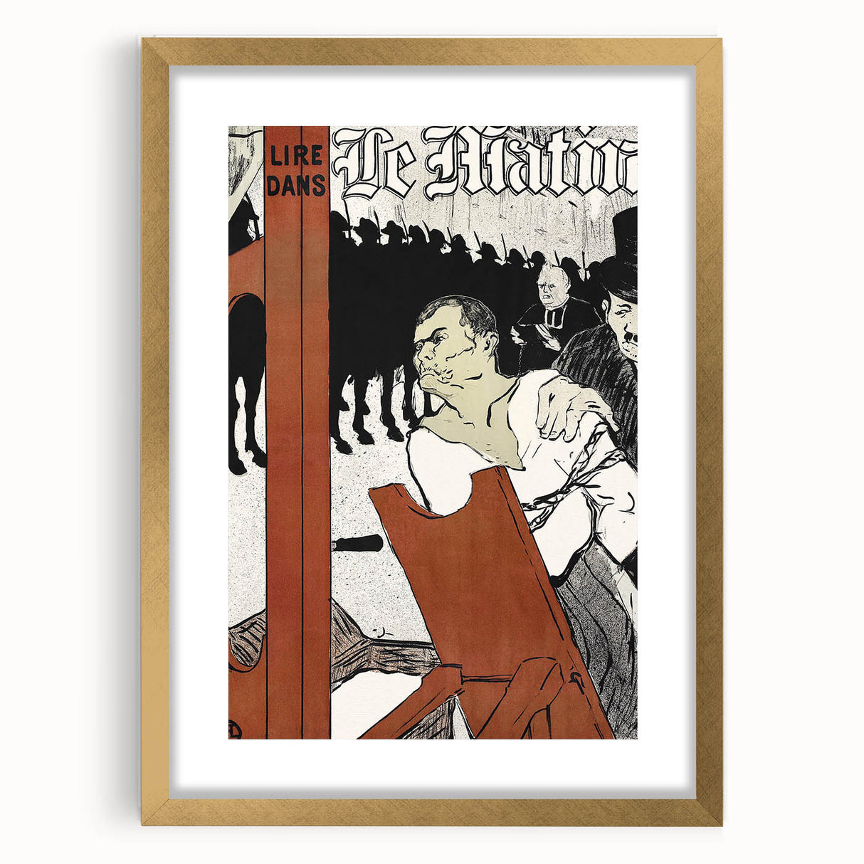 Bold Wall Art - Au Pied de l’Échafaud by Henri de Toulouse-Lautrec