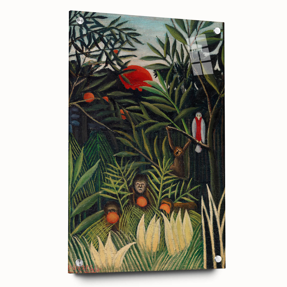 Monkeys and Parrot in the Virgin Forest by Henri Rousseau