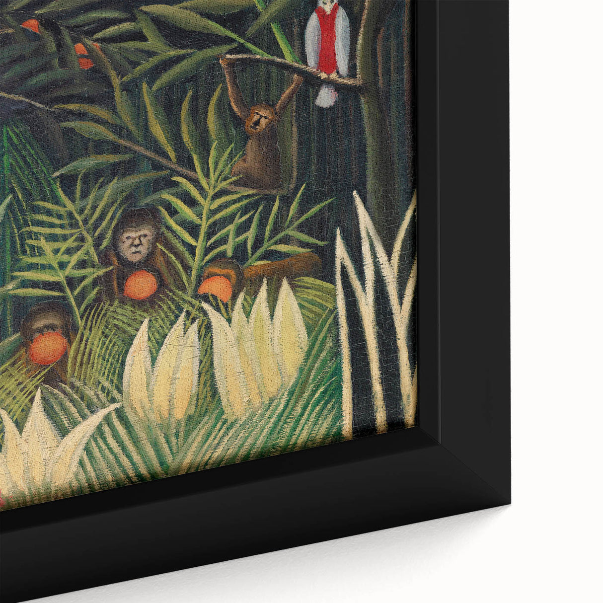 Monkeys and Parrot in the Virgin Forest by Henri Rousseau