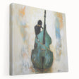 Abstract figurative stretched canvas artwork showcasing vibrant colors and fluid shapes, designed for modern decor. Ideal for enhancing contemporary spaces.