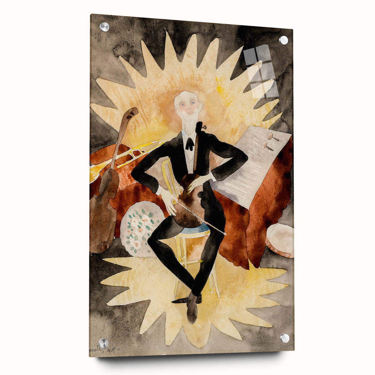 Modern Musician Wall Art - Abstract Contemporary Art Print 1918