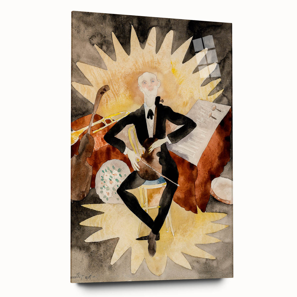 Modern Musician Wall Art - Abstract Contemporary Art Print 1918