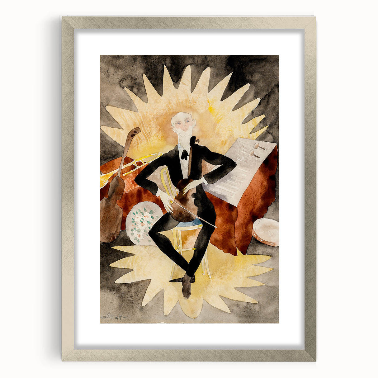 Modern Musician Wall Art - Abstract Contemporary Art Print 1918