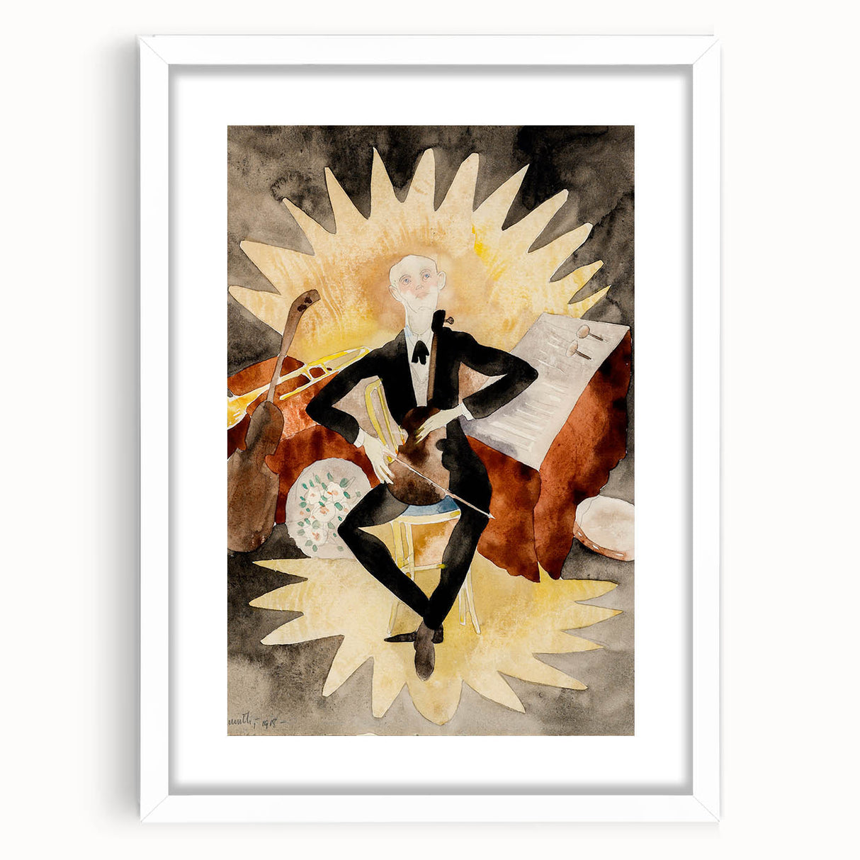 Modern Musician Wall Art - Abstract Contemporary Art Print 1918