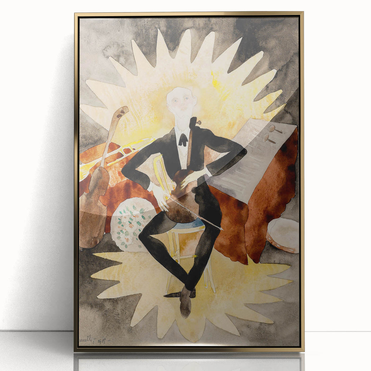 Modern Musician Wall Art - Abstract Contemporary Art Print 1918