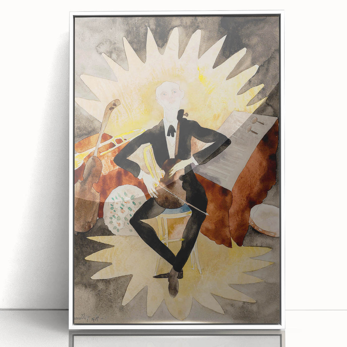 Modern Musician Wall Art - Abstract Contemporary Art Print 1918