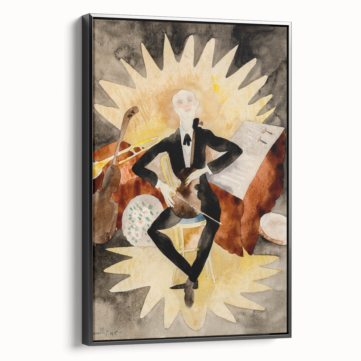 Modern Musician Wall Art - Abstract Contemporary Art Print 1918