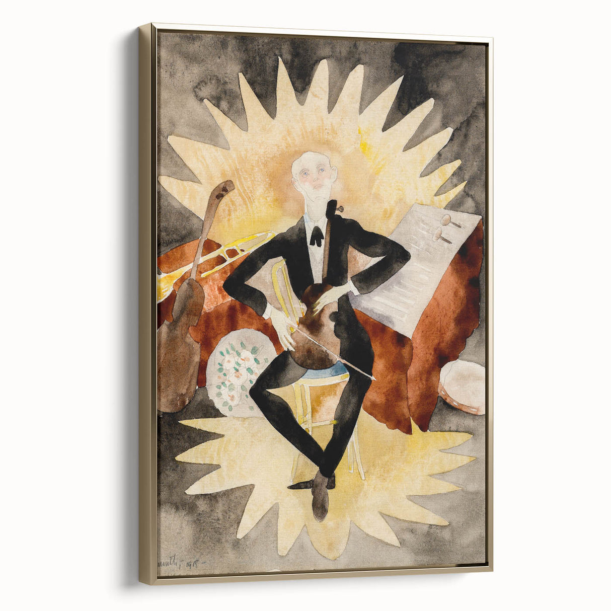 Modern Musician Wall Art - Abstract Contemporary Art Print 1918