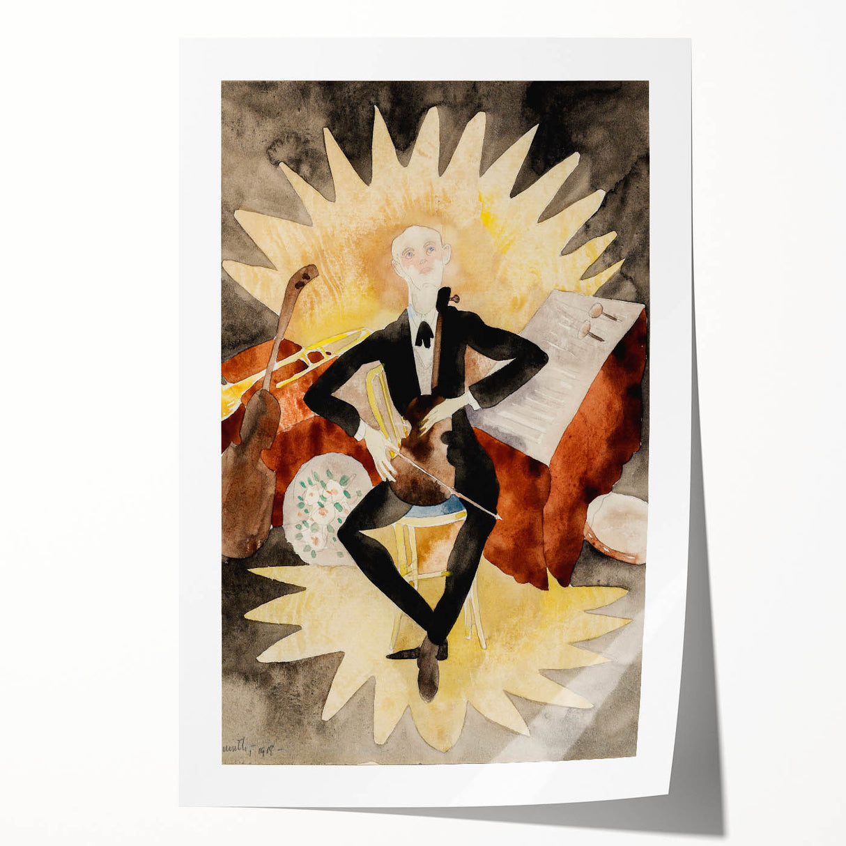Modern Musician Wall Art - Abstract Contemporary Art Print 1918
