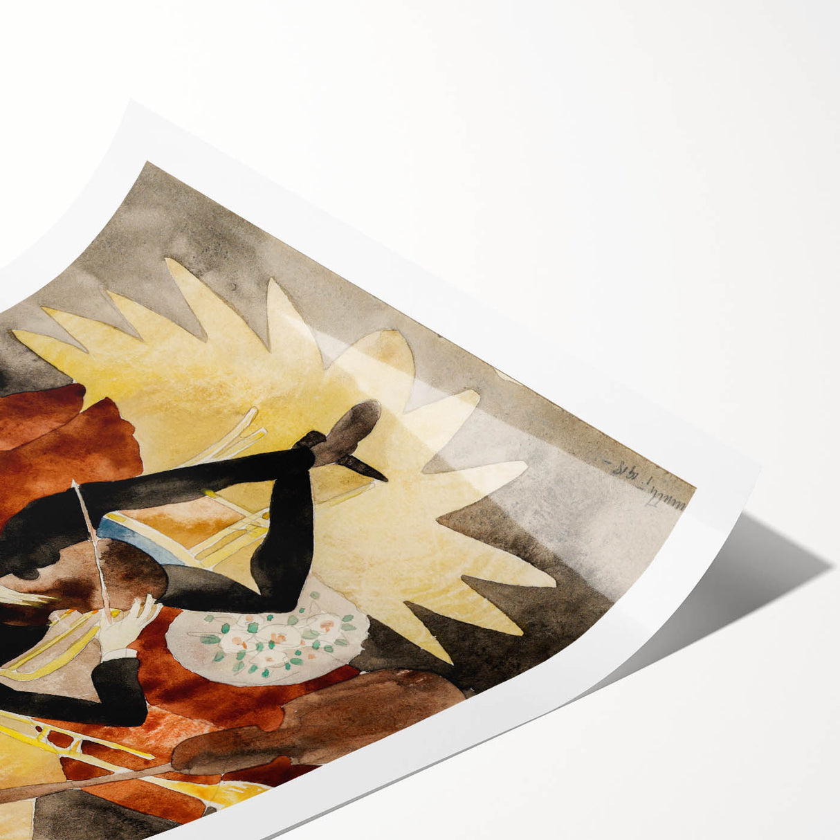 Modern Musician Wall Art - Abstract Contemporary Art Print 1918