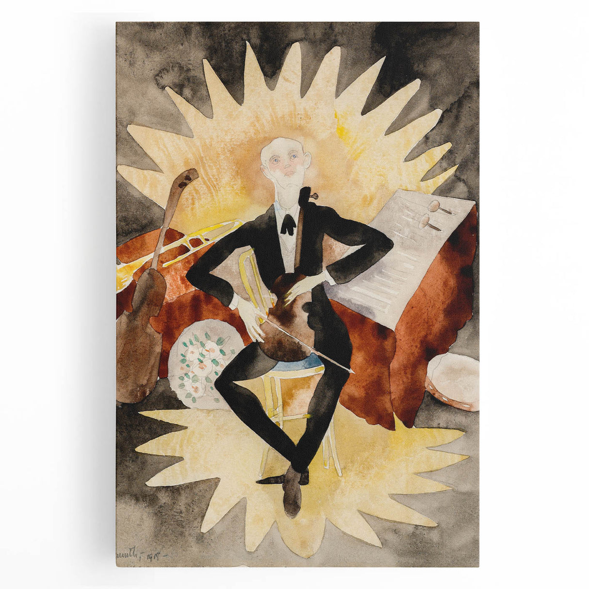 Modern Musician Wall Art - Abstract Contemporary Art Print 1918