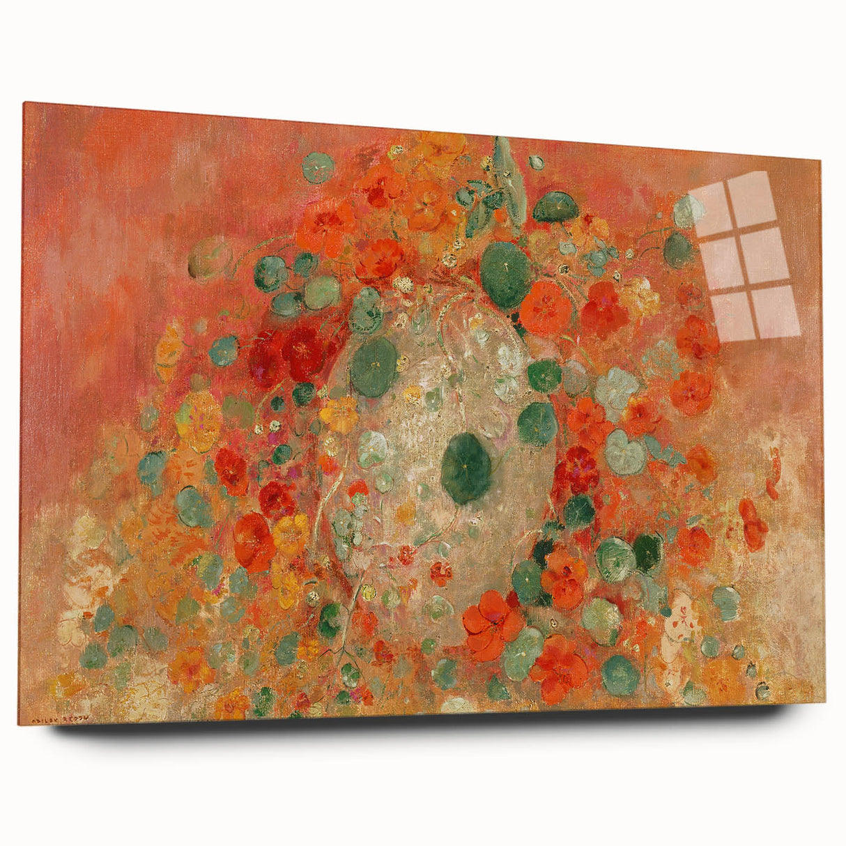 Vibrant Nasturtiums - Modern Floral Wall Art for Trendy Home Decor