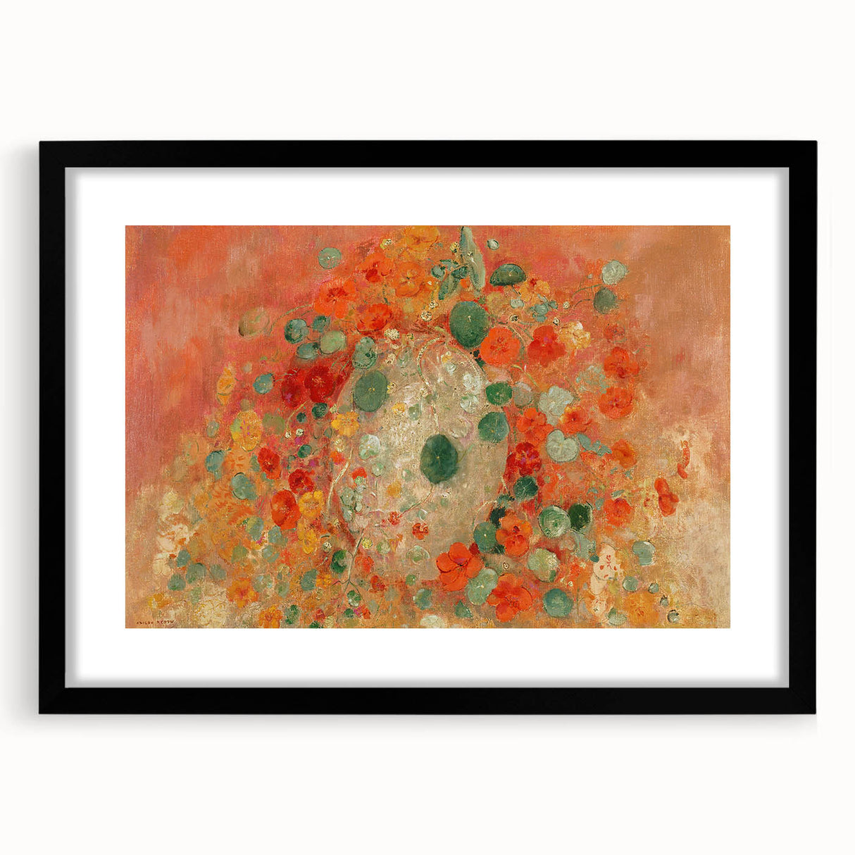 Vibrant Nasturtiums - Modern Floral Wall Art for Trendy Home Decor