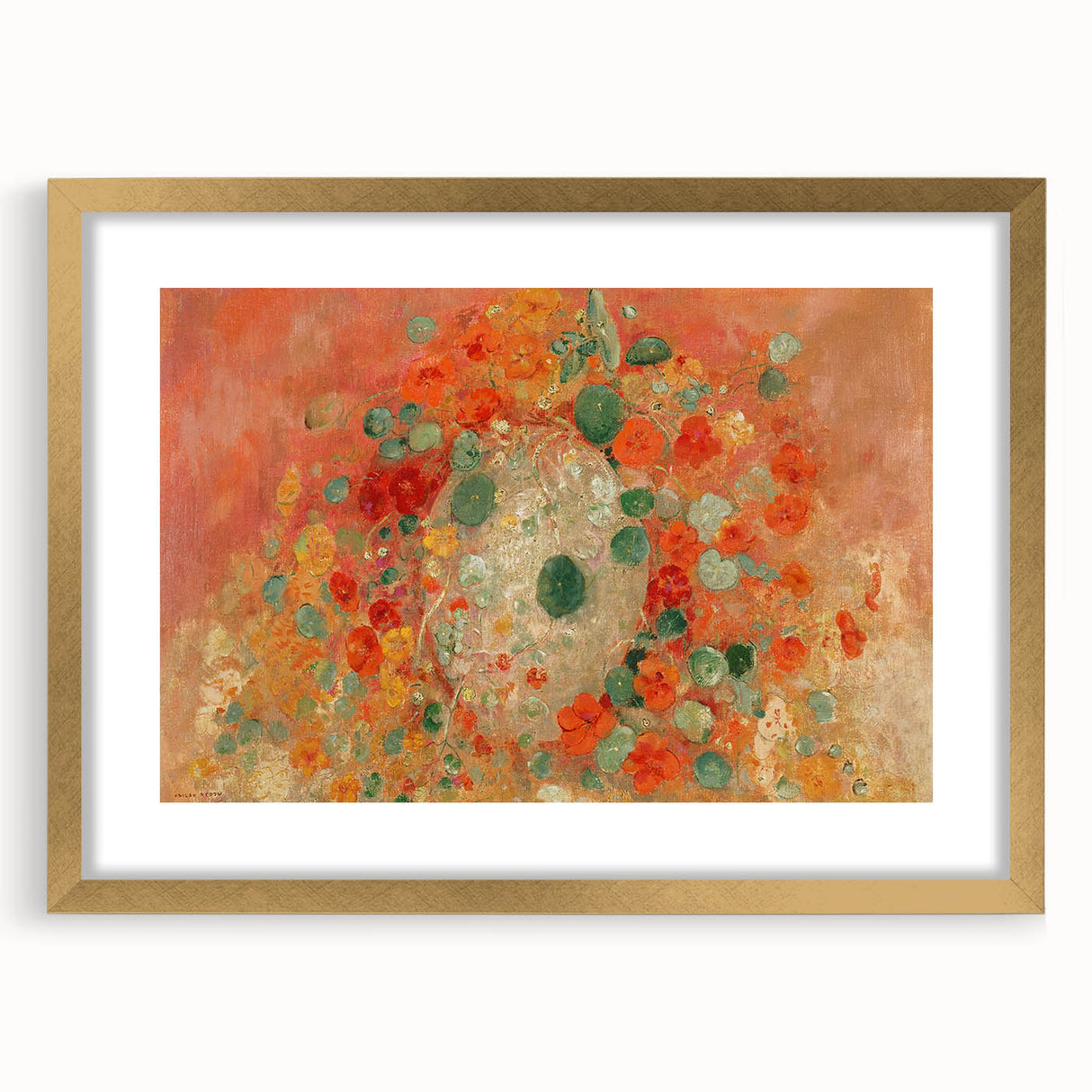 Vibrant Nasturtiums - Modern Floral Wall Art for Trendy Home Decor