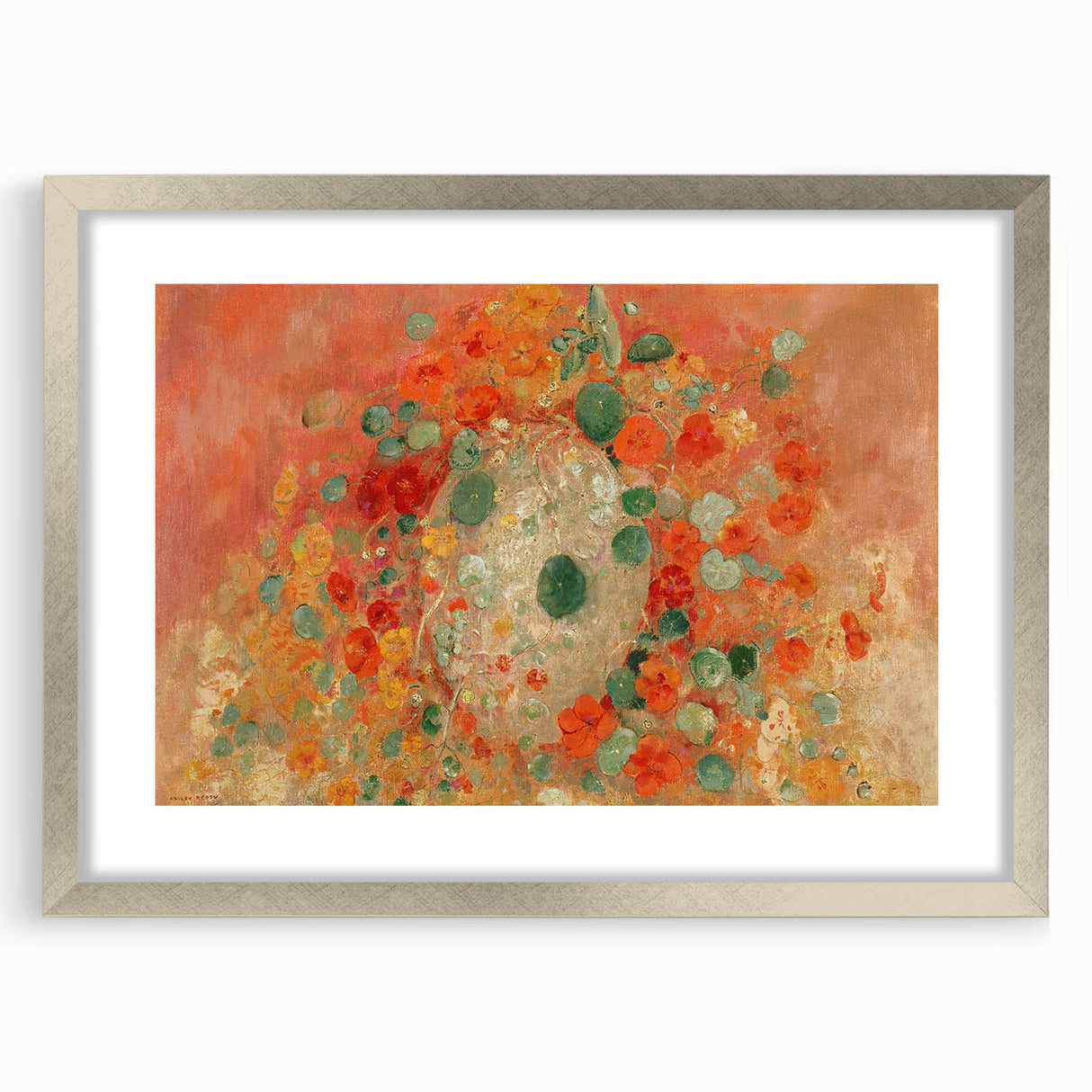Vibrant Nasturtiums - Modern Floral Wall Art for Trendy Home Decor