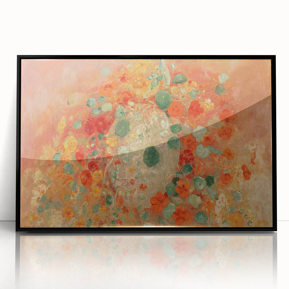 Vibrant Nasturtiums - Modern Floral Wall Art for Trendy Home Decor