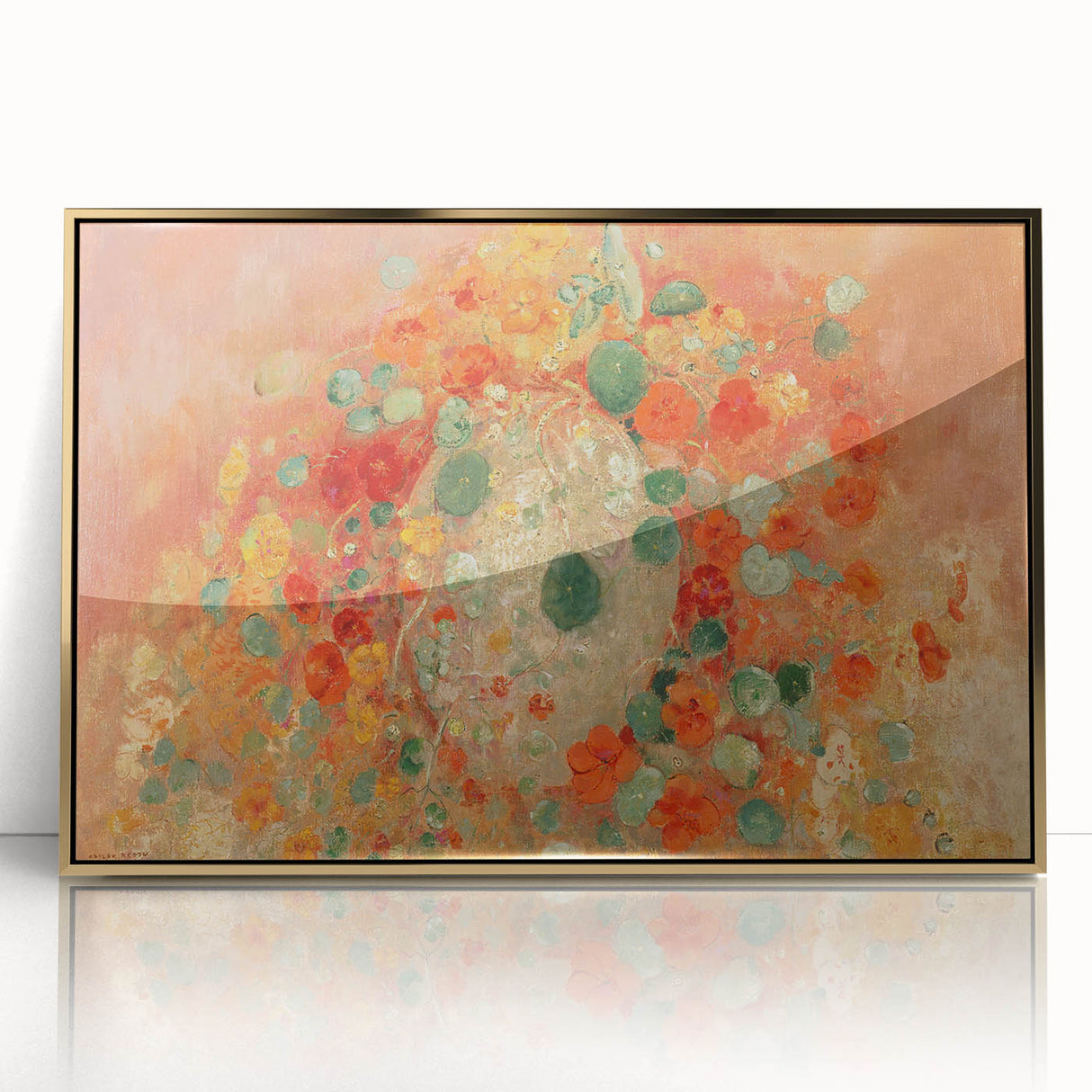 Vibrant Nasturtiums - Modern Floral Wall Art for Trendy Home Decor