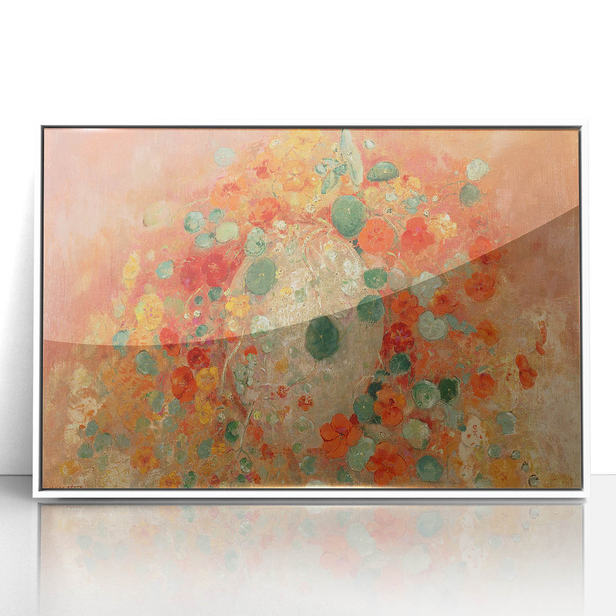 Vibrant Nasturtiums - Modern Floral Wall Art for Trendy Home Decor