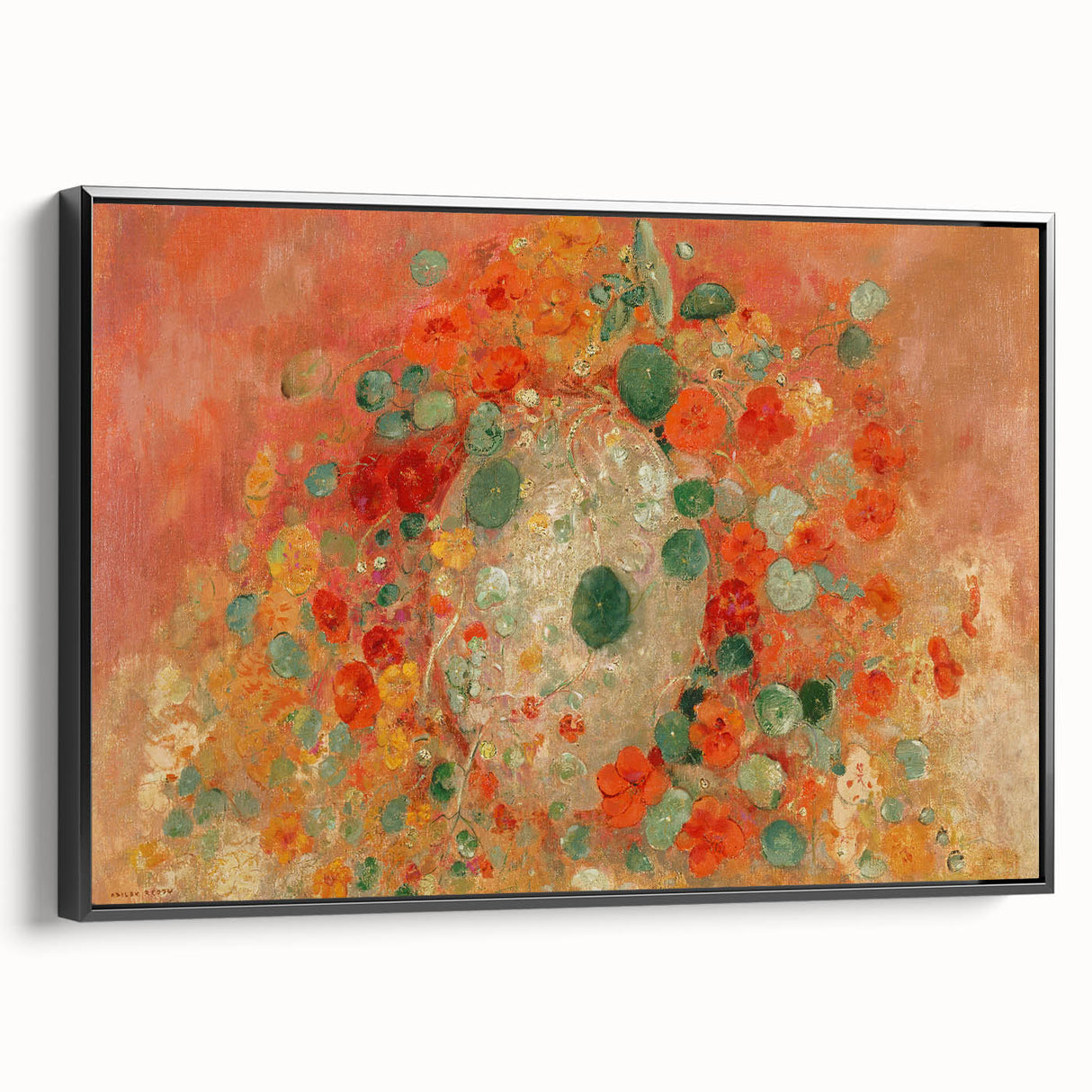 Vibrant Nasturtiums - Modern Floral Wall Art for Trendy Home Decor
