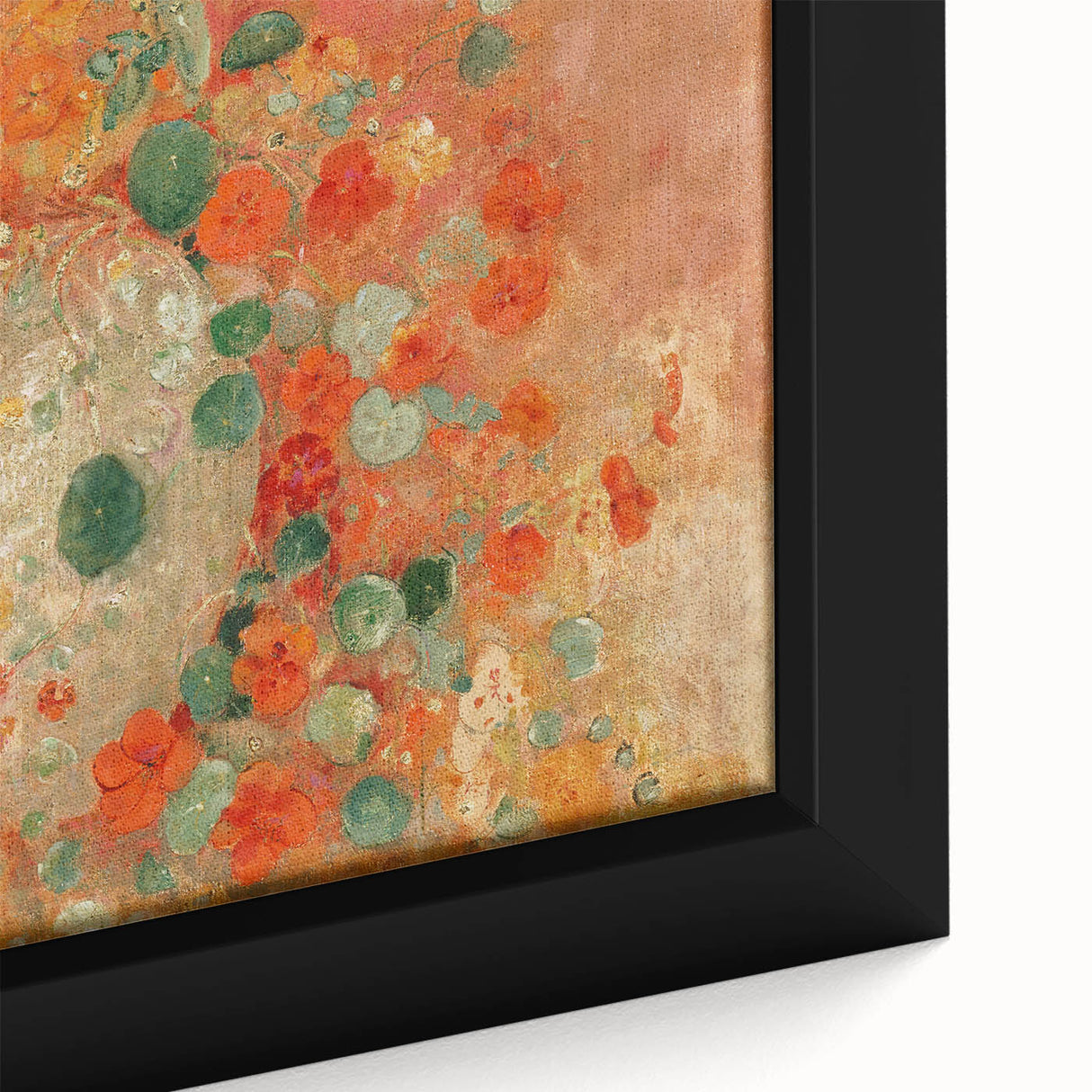 Vibrant Nasturtiums - Modern Floral Wall Art for Trendy Home Decor
