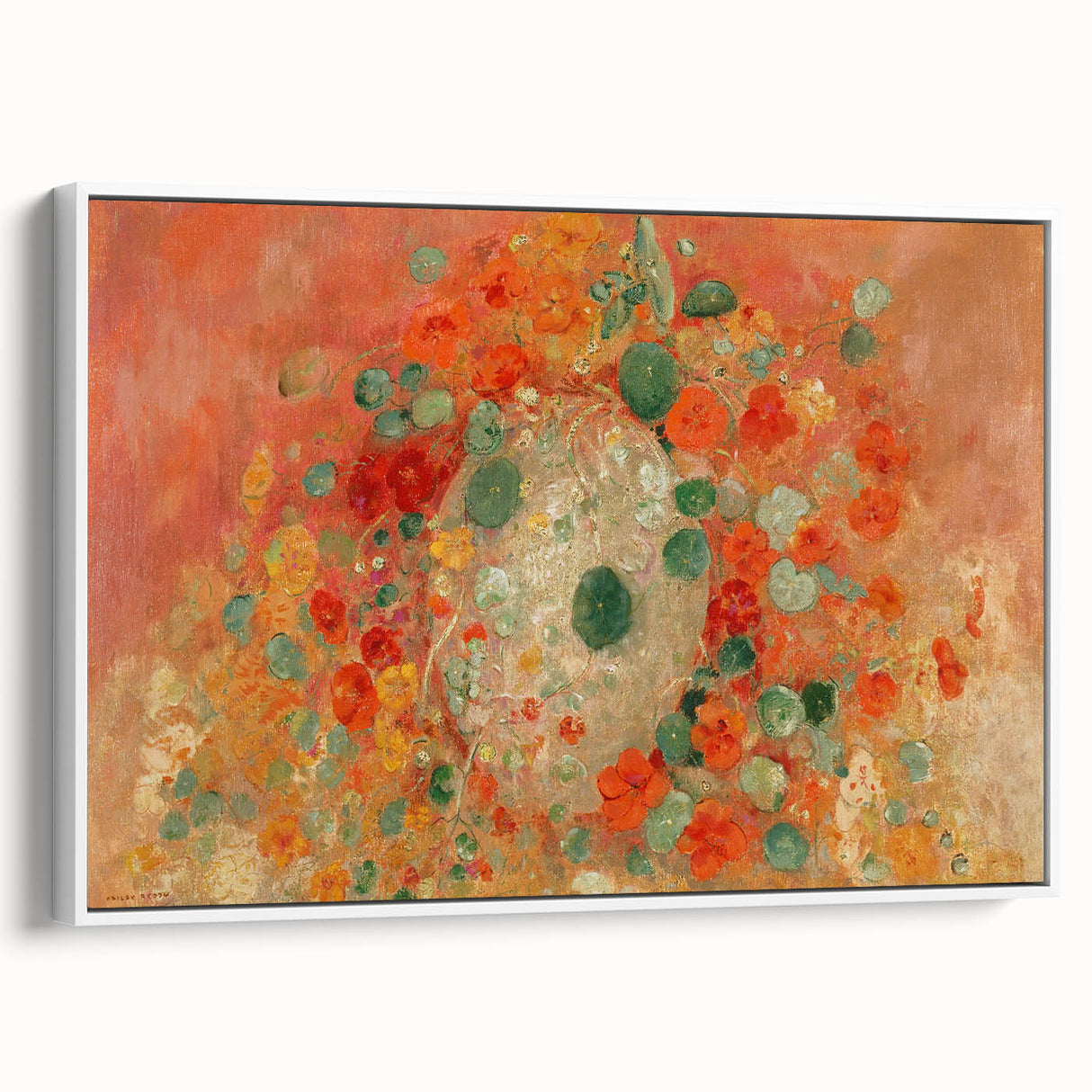 Vibrant Nasturtiums - Modern Floral Wall Art for Trendy Home Decor