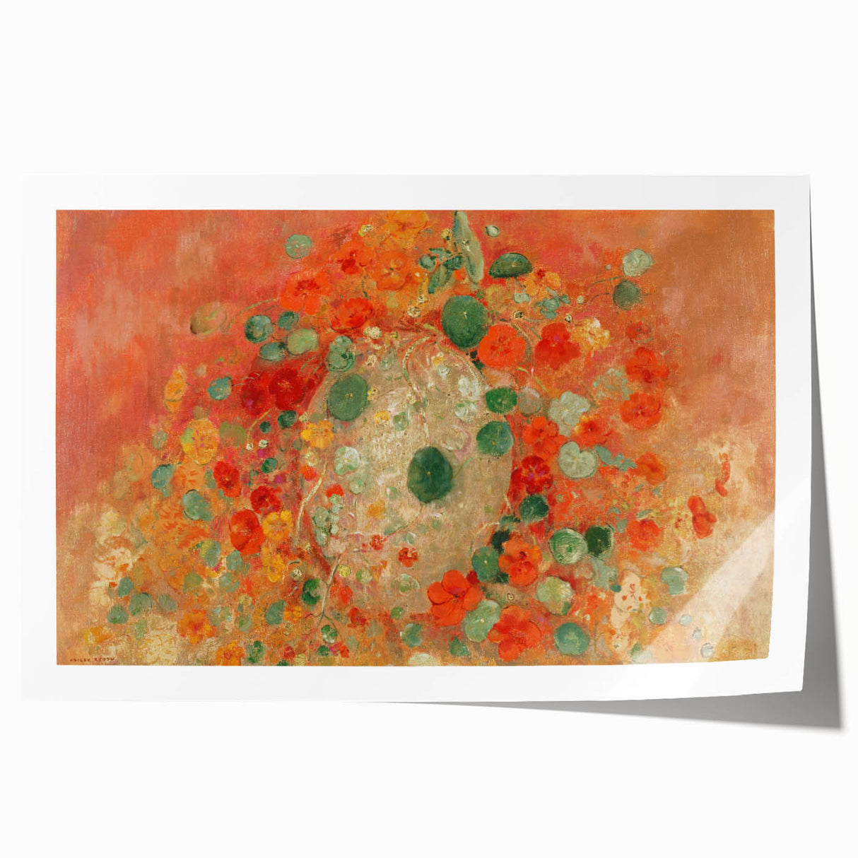 Vibrant Nasturtiums - Modern Floral Wall Art for Trendy Home Decor