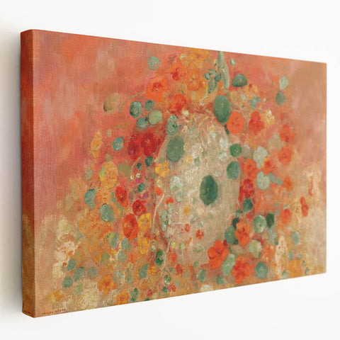 Vibrant Nasturtiums - Modern Floral Wall Art for Trendy Home Decor