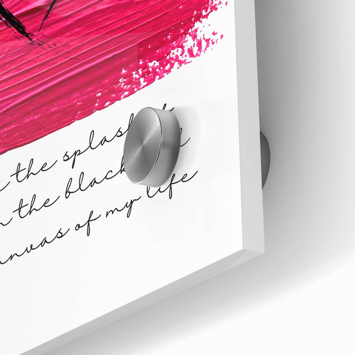 Modern Typography Wall Art - Pink Heart Quote Canvas Print