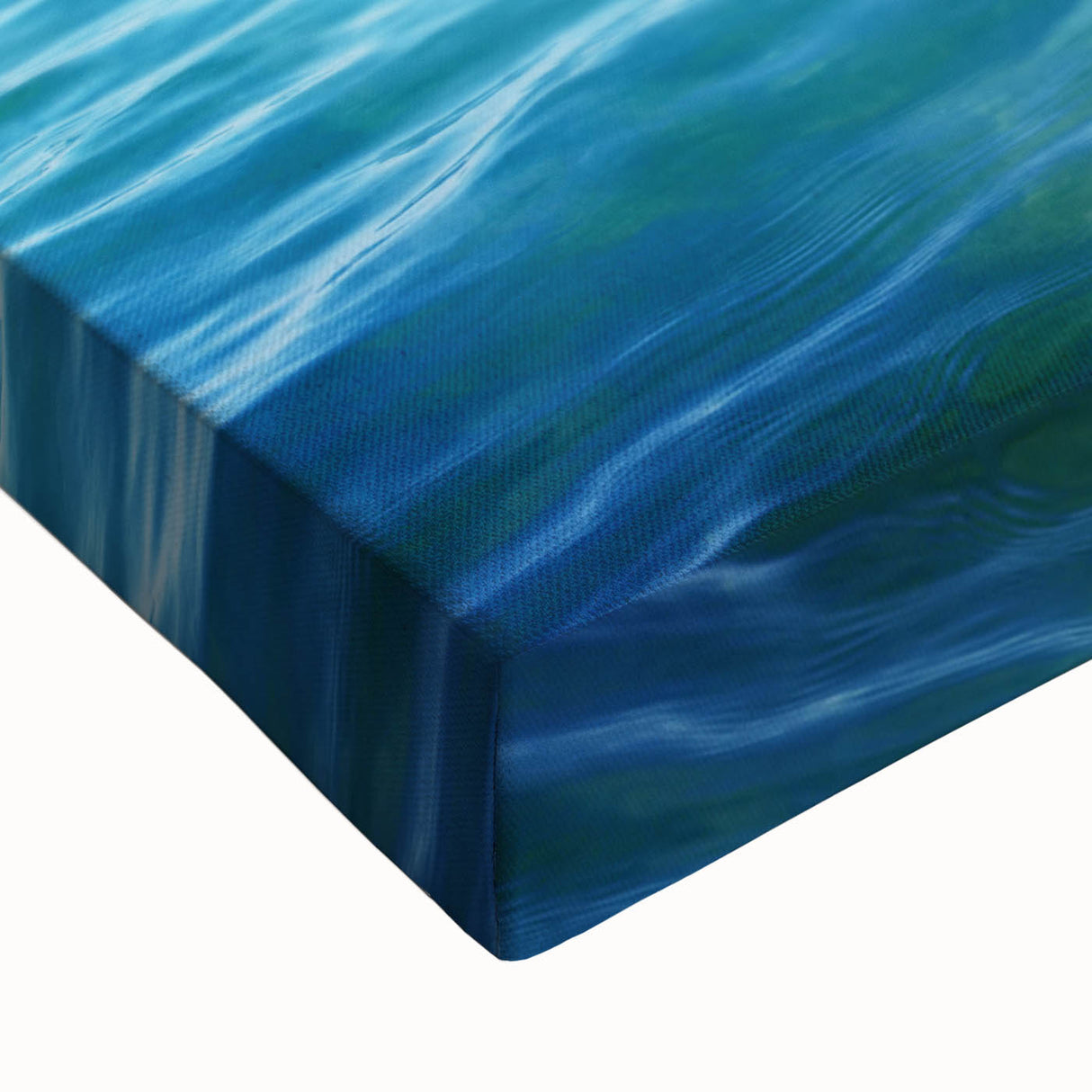 Large art of a black and white Mauritian landscape painting on stretched canvas, suited for bedroom wall decor.