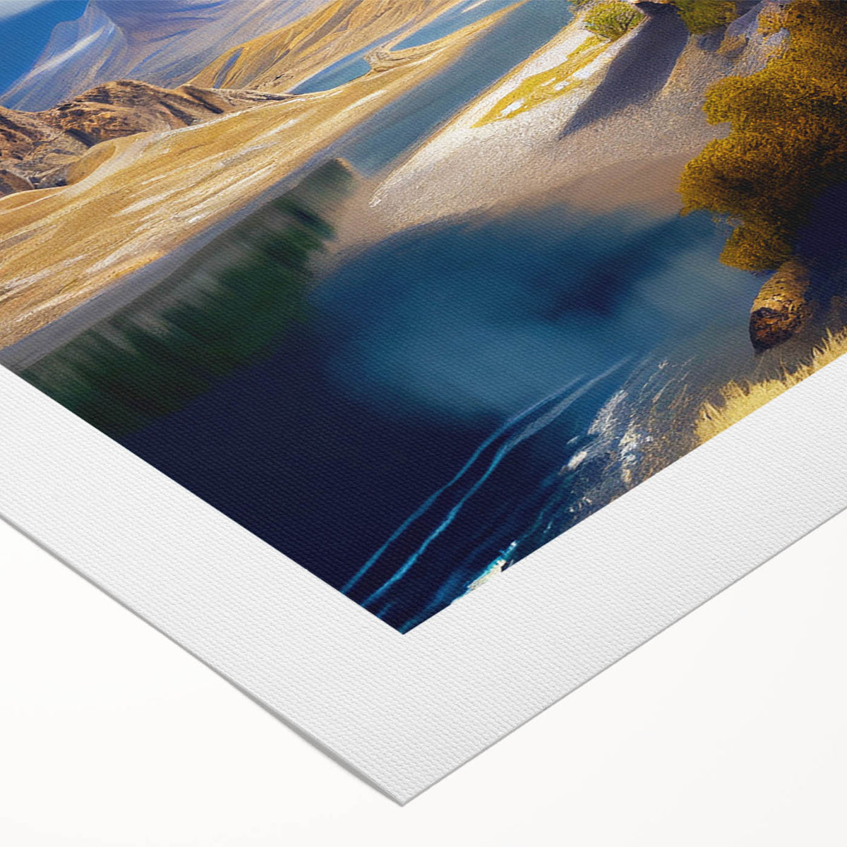 Art deco poster featuring a scenic view of Azerbaijan on rolled canvas, suitable for dining room wall art.