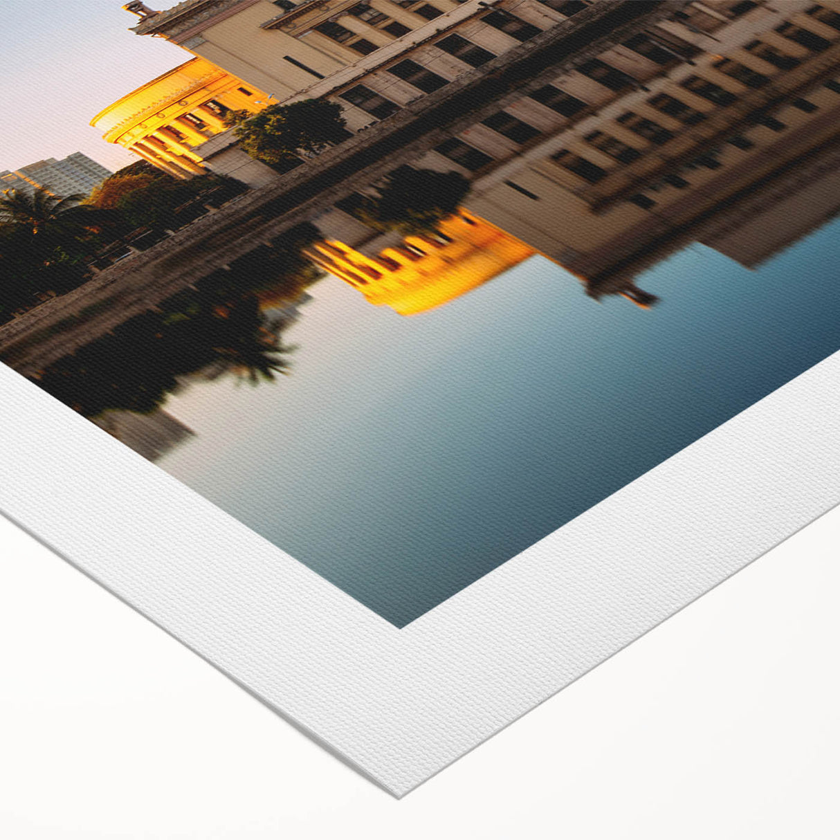 Art deco poster featuring a serene Philippine landscape in soft pastel shades on rolled canvas.