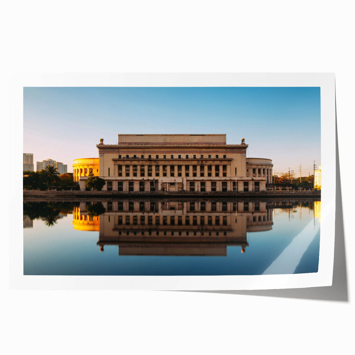 Extra large rolled print of a serene Philippine landscape with lush greenery and muted earth tones.