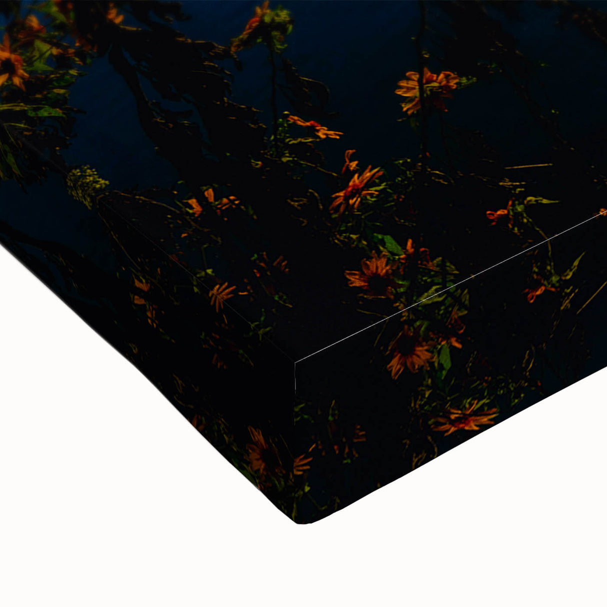 Large art of a Taiwanese landscape in black and white on stretched canvas, suitable for bedroom decor.