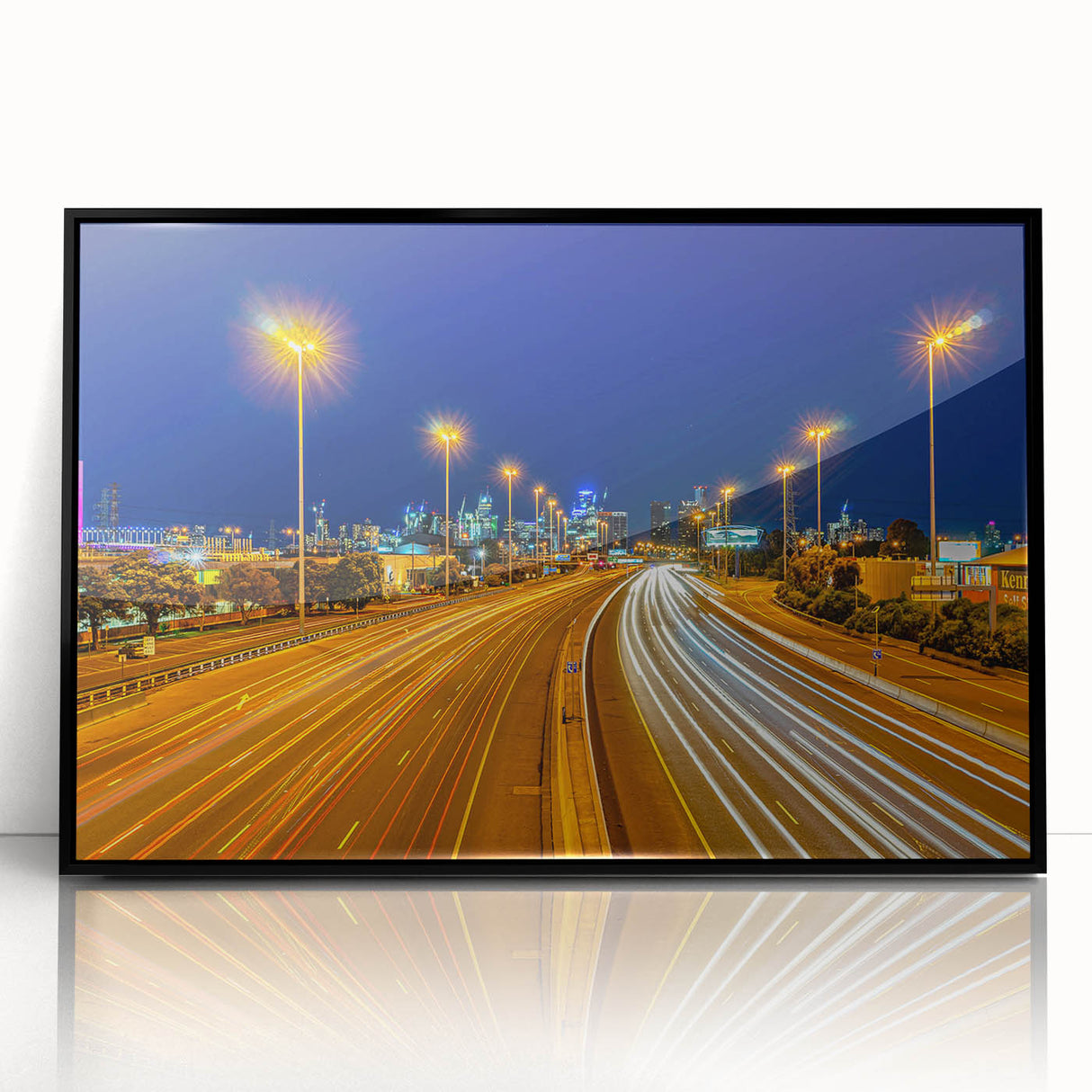 Large abstract wall art of Melbourne skyline in muted gray tones, framed acrylic, ideal for modern art wall decor.