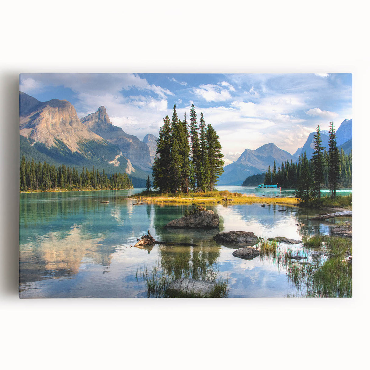 Black and white landscape of Alberta, Canada on large stretched canvas, suitable for kitchen wall art.