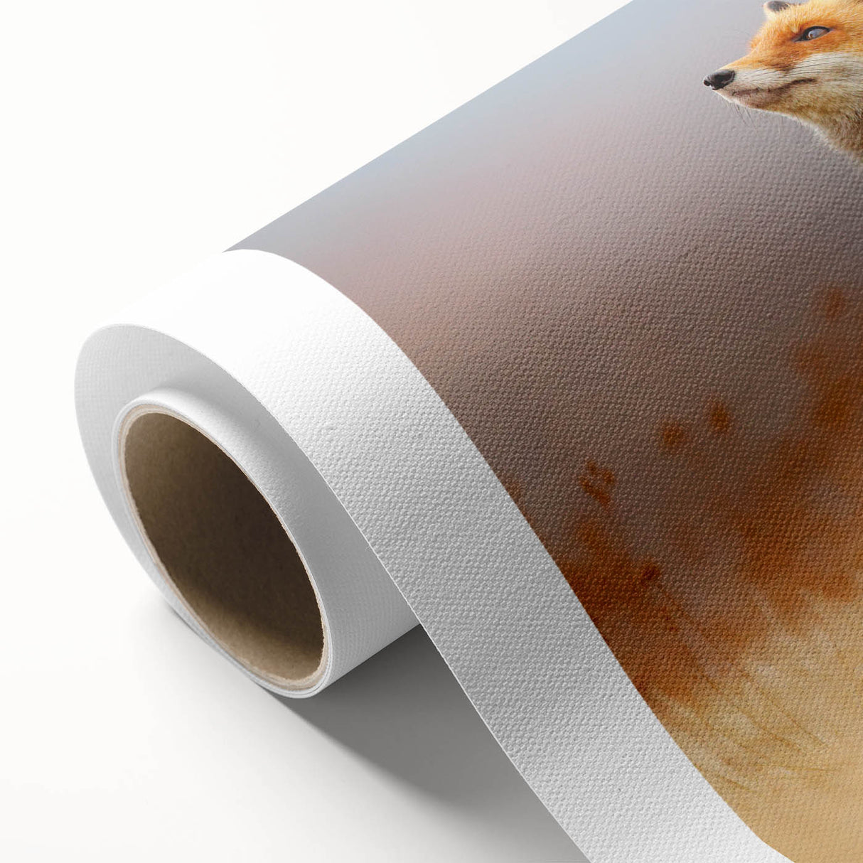 Art Deco poster of a serene Swedish landscape in pastel shades, ideal for nursery wall art, presented on rolled canvas.