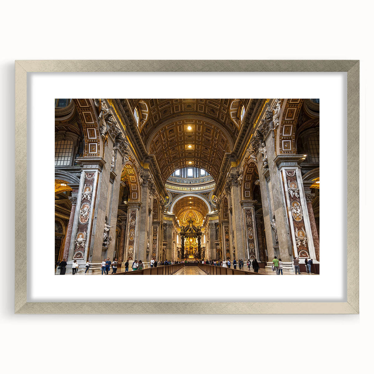 Textured art depicting the Vatican, in muted earth tones on a framed canvas, suitable for bedroom decor.