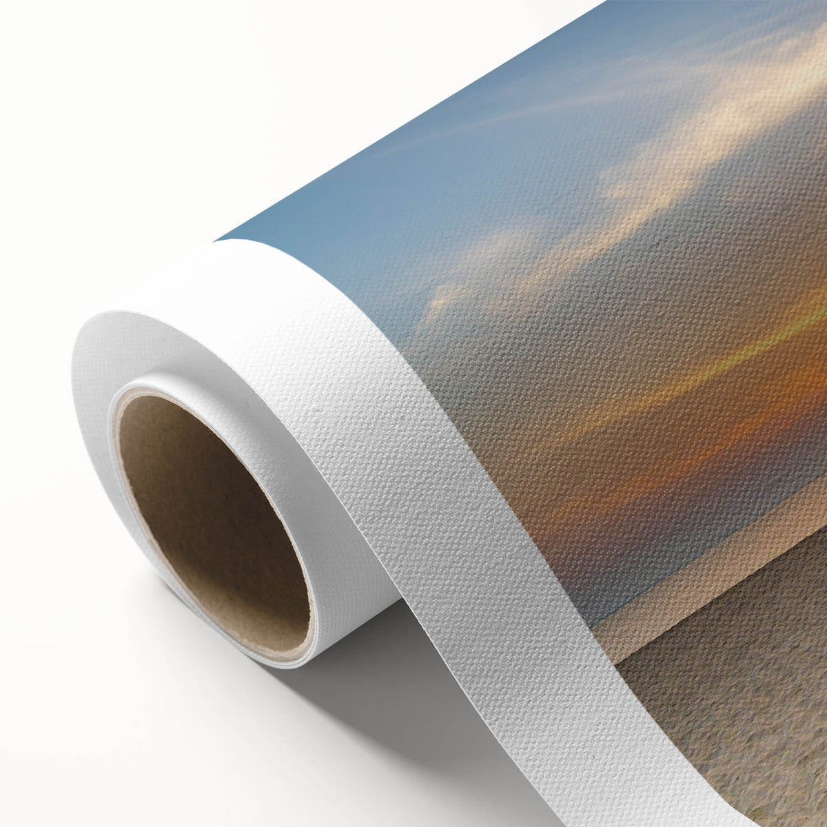 Art Deco poster of Qatar scenery on rolled canvas, featuring earthy tones, ideal for nursery wall art.