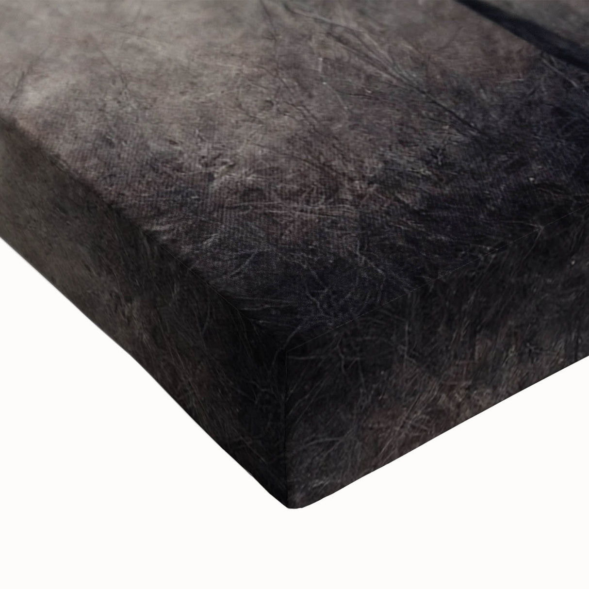 Close-up of vibrant abstract floral wall art on stretched canvas, showcasing intricate designs in shades of pink, green, and blue, perfect for modern decor.