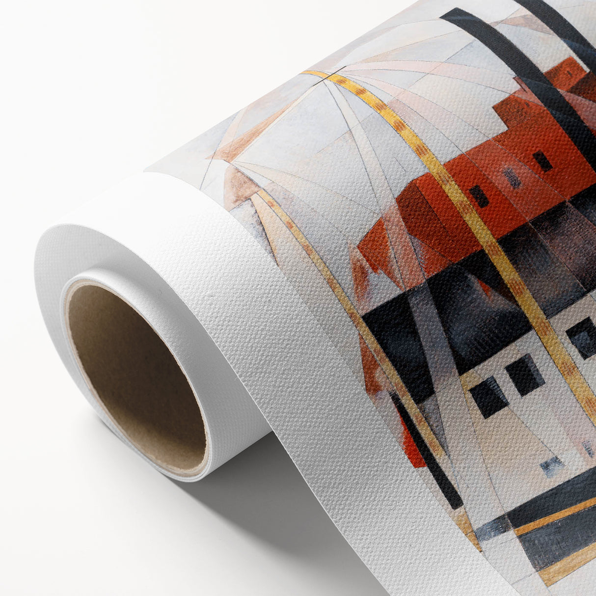 Modern Industrial Art - Abstract Contemporary Red & Black Design